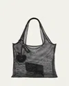 3.1 Phillip Lim Crystal-embellished Leather Shoulder Bag In Embellished Mesh Market Tote