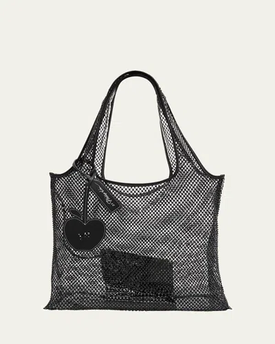 3.1 Phillip Lim Embellished Mesh Market Tote Bag In Black