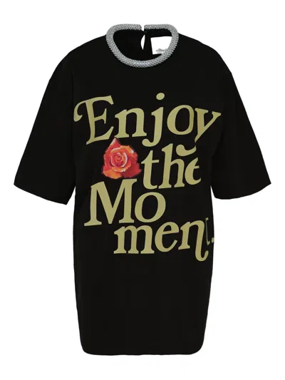 3.1 Phillip Lim Embellished-neck T-shirt In Black