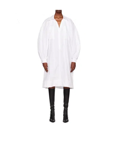 3.1 Phillip Lim Emblem Pleated Dress In White
