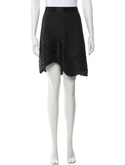 Pre-owned 3.1 Phillip Lim Embroidered Accent Mini Skirt In Black