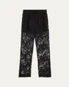 3.1 Phillip Lim Embroidered Lace Drawstring Pants In Blk Multi