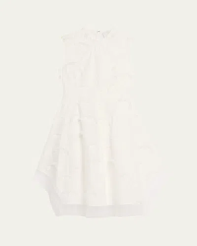 3.1 Phillip Lim Embroidered Organza Sleeveless Midi Dress