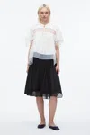 3.1 Phillip Lim Embroidery Voile Top With Organza Combo In White