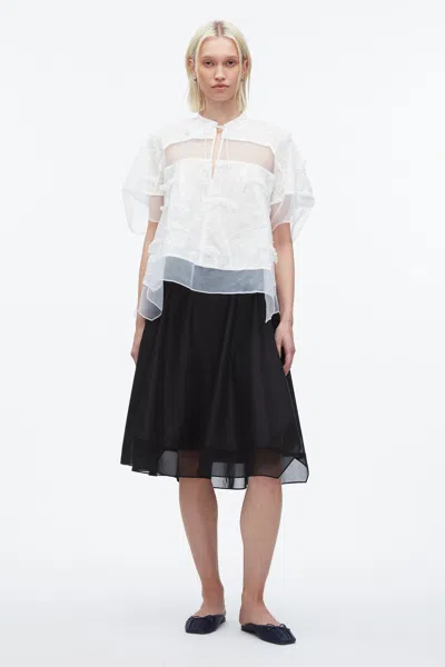 3.1 Phillip Lim Embroidery Voile Top With Organza Combo