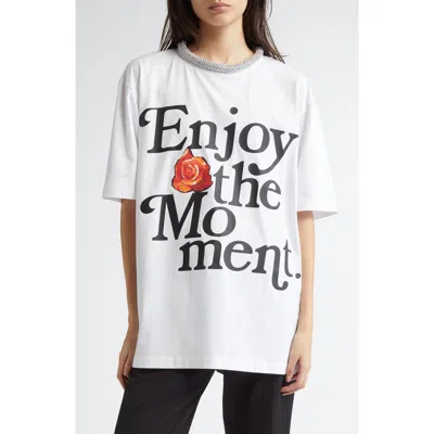 3.1 PHILLIP LIM 3.1 PHILLIP LIM ENJOY THE MOMENT CRYSTAL EMBELLISHED T-SHIRT