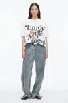 3.1 Phillip Lim Enjoy The Moment Oversized Tee In Blue