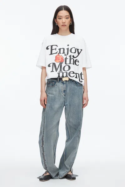 3.1 Phillip Lim Enjoy The Moment Oversized Tee In Blue