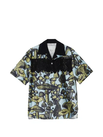 3.1 Phillip Lim Ethereal Mushroom Lace Printed Shirt In Blue