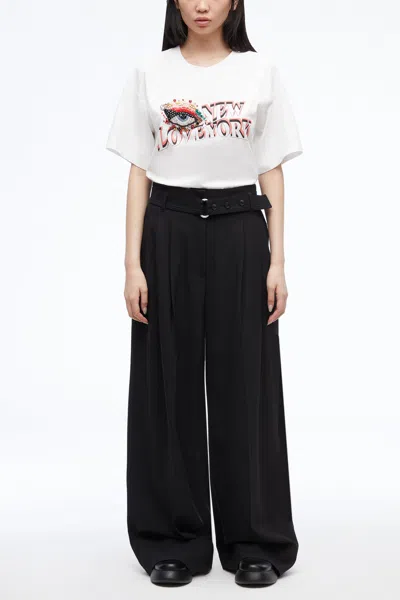 3.1 Phillip Lim Eye Love Ny Embellished Oversized Tee In Black