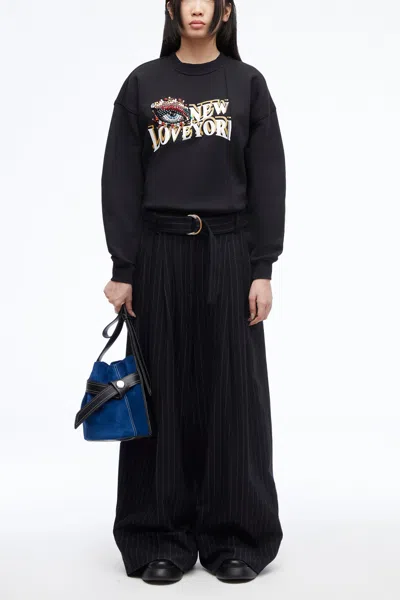 3.1 Phillip Lim Eye Love Ny Oversized Sweatshirt In Black
