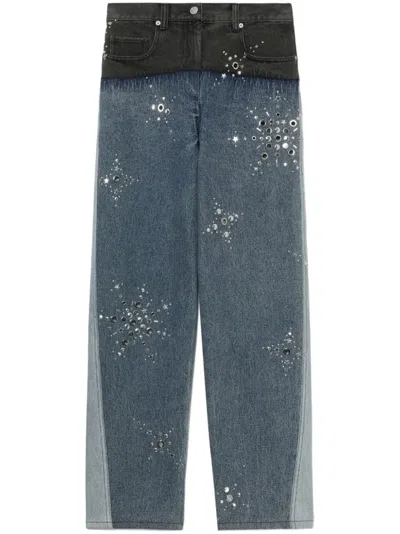 3.1 Phillip Lim Eyelet-detail Straight-leg Jeans In Blue