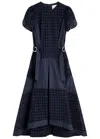 3.1 Phillip Lim Eyelet-embroidered Cotton-poplin Midi Dress In Navy