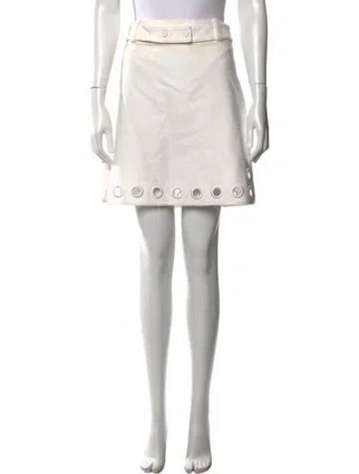 Pre-owned 3.1 Phillip Lim Eyelet Trim Mini Skirt In White