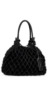 3.1 Phillip Lim Faux Fur Macrame Mini Sac Black