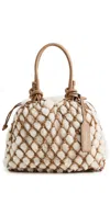 3.1 Phillip Lim Faux Fur Macrame Mini Sac Ivory/camel In Multi