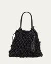 3.1 Phillip Lim Faux Fur Macrame Mini Sac Top-handle Bag In Black