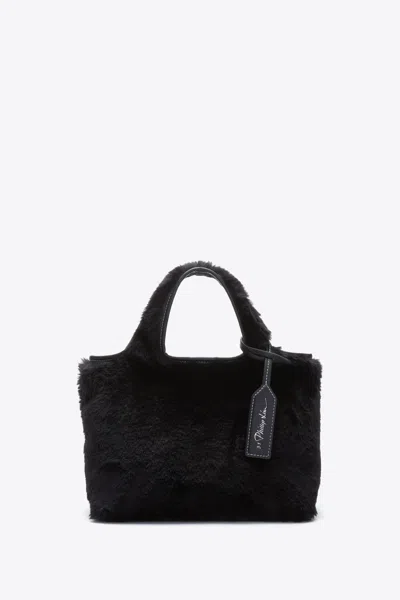 3.1 Phillip Lim Faux Fur Mini Market Tote In Black