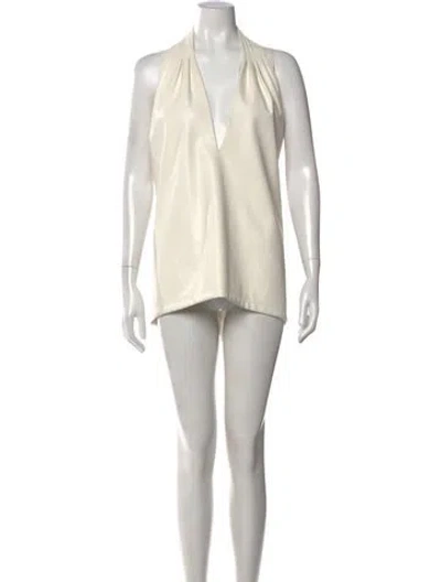 Pre-owned 3.1 Phillip Lim Faux Leather Dress In Neutral