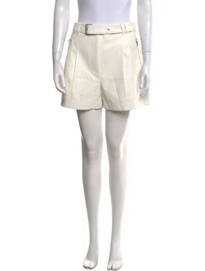 Pre-owned 3.1 Phillip Lim Faux Leather Mini Shorts In Neutral