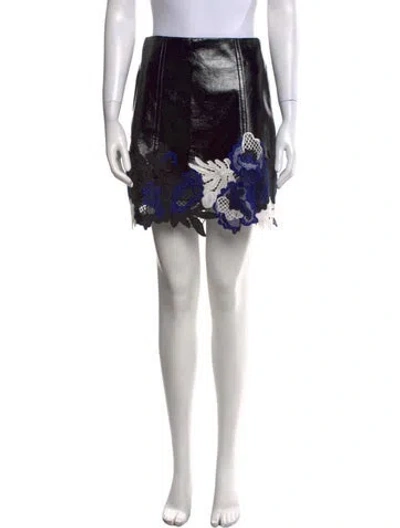 Pre-owned 3.1 Phillip Lim Faux Leather Mini Skirt In Black