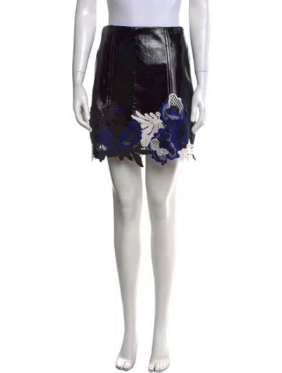 Pre-owned 3.1 Phillip Lim Faux Leather Mini Skirt In Black