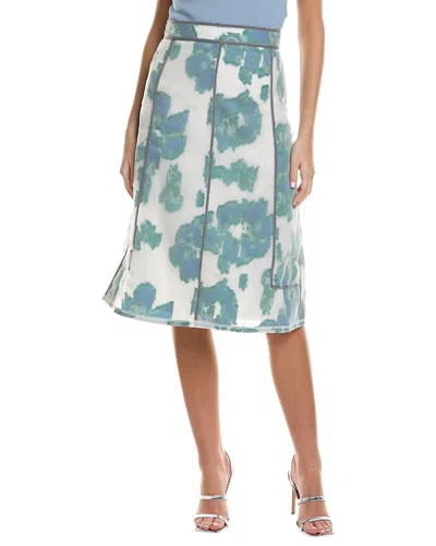 3.1 Phillip Lim Fil Coupe Abstract Daisy Silk-blend Midi Skirt In White