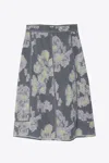 3.1 Phillip Lim Fil Coupé Abstract Daisy Skirt With Seam Details In Gray