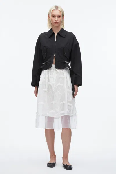 3.1 Phillip Lim Fil Coupé Midi Skirt In White