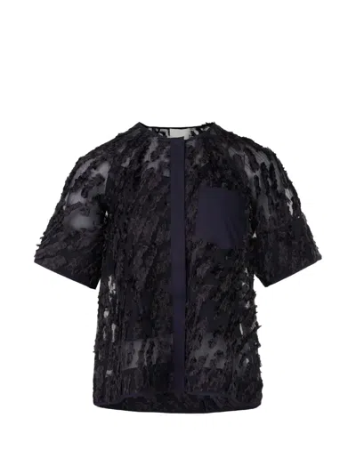 3.1 Phillip Lim Fil-coupé Short-sleeve Shirt In Animal Print