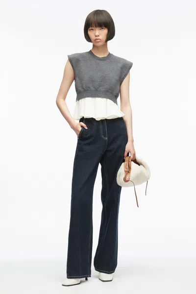 3.1 Phillip Lim Fine-gauge Merino Flounce Hem Tank In Multi