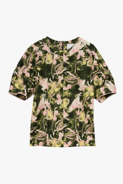 3.1 Phillip Lim Floating Iris Poplin Top In Multi