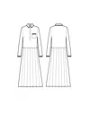 3.1 Phillip Lim Flocked Organza Ls Shirt Dress W Pltd Skirt In White