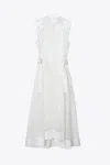 3.1 Phillip Lim Flocked Organza Midi Dress In White