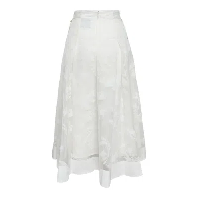 3.1 Phillip Lim Flocked Organza Midi Skirt In Multi
