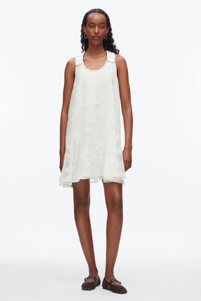 3.1 Phillip Lim Flocked Organza Trapeze Dress In White