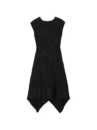 3.1 Phillip Lim Floral Asymmetrical Midi Dress In Black