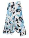 3.1 Phillip Lim Floral Belted Midi Skirt In Blue