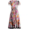 3.1 Phillip Lim S25190947rot Floral Collage Dress With Ruching In Rose Multi In Rose Multi