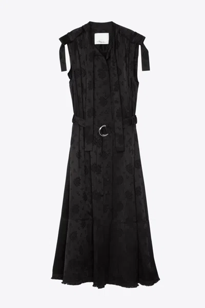 3.1 Phillip Lim Floral Jacquard Belted Dress In Black