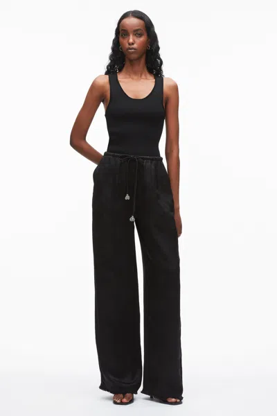 3.1 Phillip Lim Floral Jacquard Pull-on Pant In Black