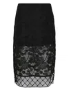 3.1 Phillip Lim Floral-lace Midi Skirt In Black