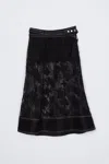 3.1 Phillip Lim Floral Lace Midi Skirt In Black