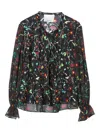 3.1 Phillip Lim Floral-pattern Long-sleeve Blouse In Black