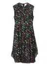 3.1 Phillip Lim Floral-pattern Sleeveless Midi Dress In Black