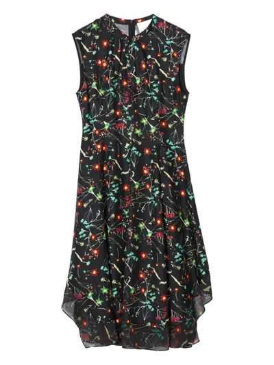 3.1 PHILLIP LIM FLORAL-PATTERN SLEEVELESS MIDI DRESS
