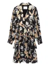 3.1 Phillip Lim Floral-print Belted Midi Dress In Black