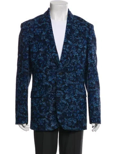 Pre-owned 3.1 Phillip Lim Floral Print Blazer In Blue