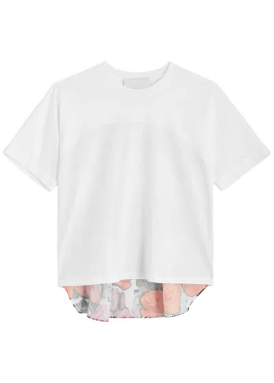 3.1 Phillip Lim Floral-print Cotton-blend T-shirt In White And Multi