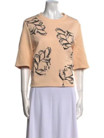 Pre-owned 3.1 Phillip Lim Floral Print Crew Neck Sweatshirt In Pink